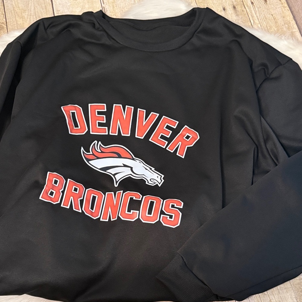 Denver Broncos Black Nylon Pullover